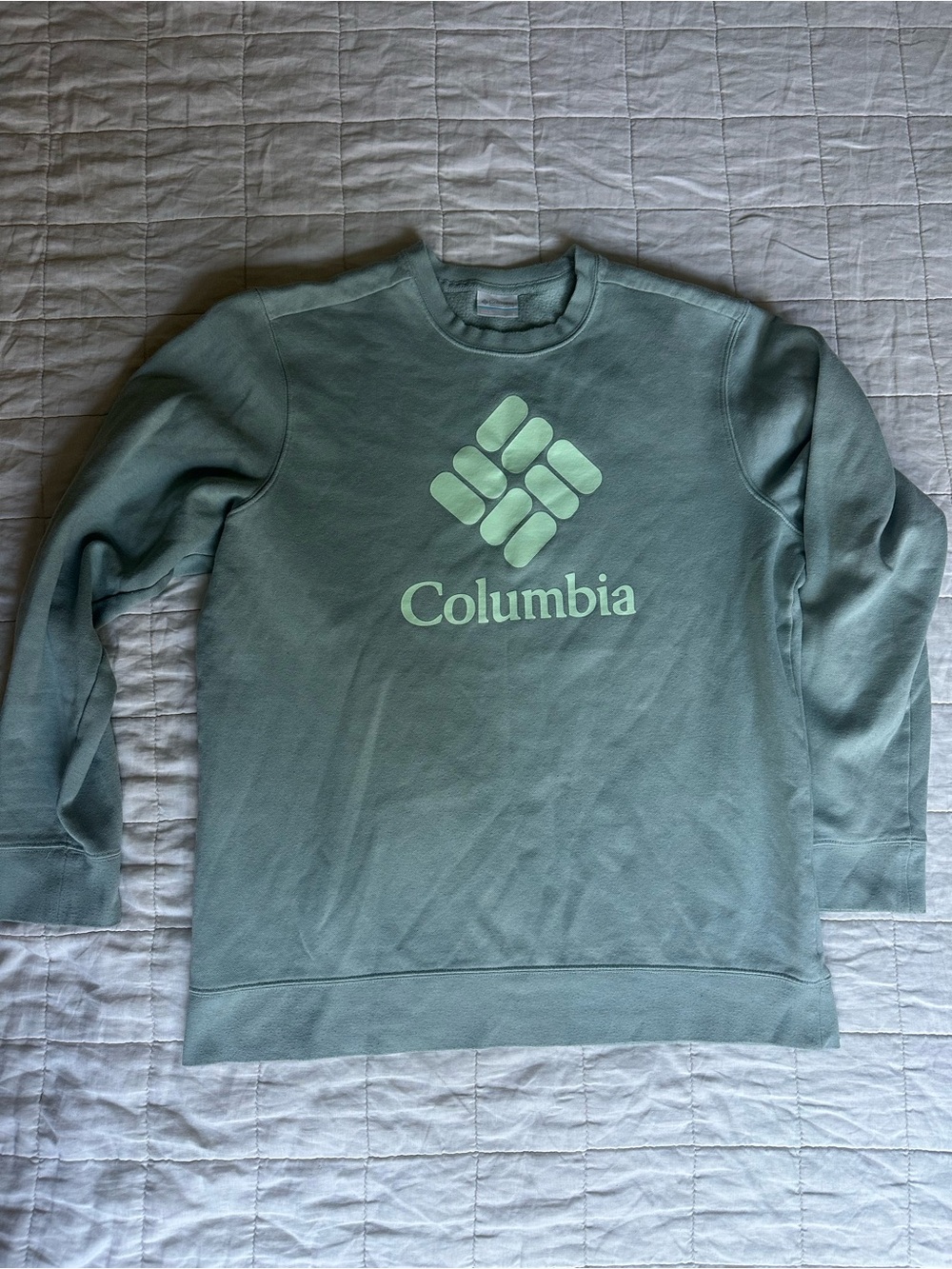 Columbia Men’s Crewneck Sweatshirt in Seafoam Green